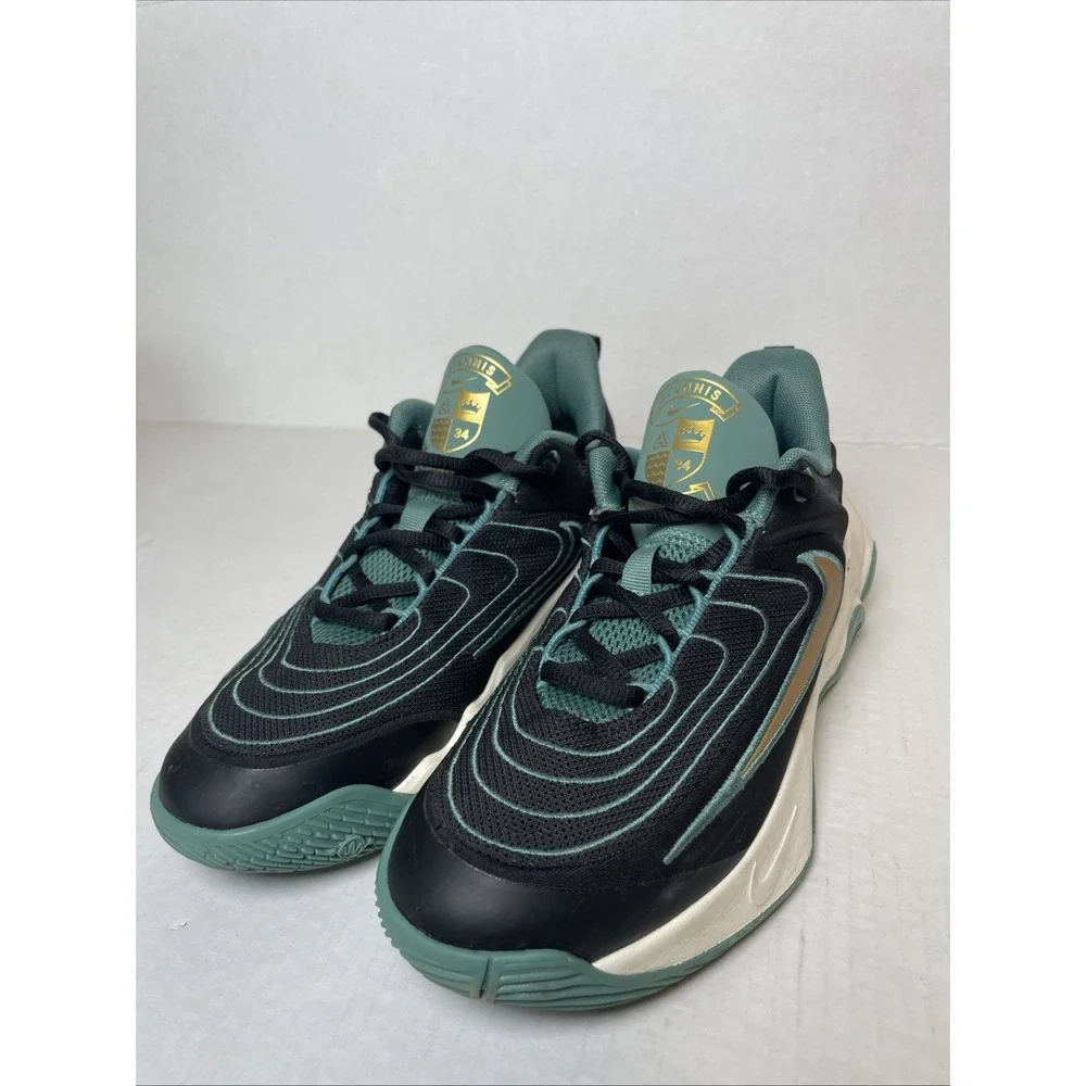 Nike Giannis Immortality 4 Kids Basketball Shoes Size 5.5Y Black Bicoastal Gold
